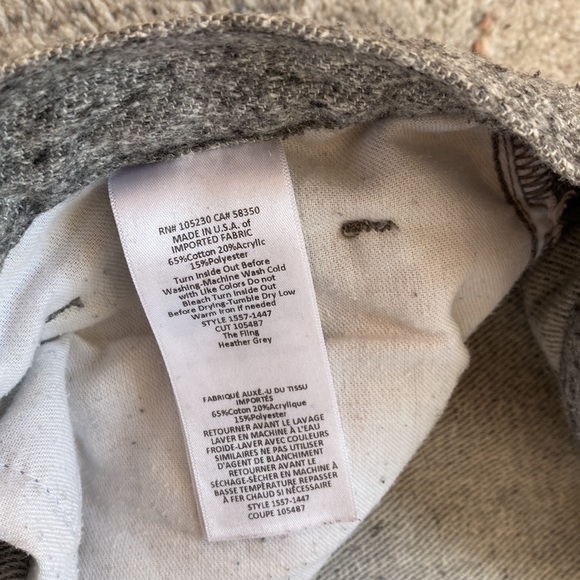 Current/Elliott Le Fling straight leg trousers in gray flannel - Picture 5 of 6